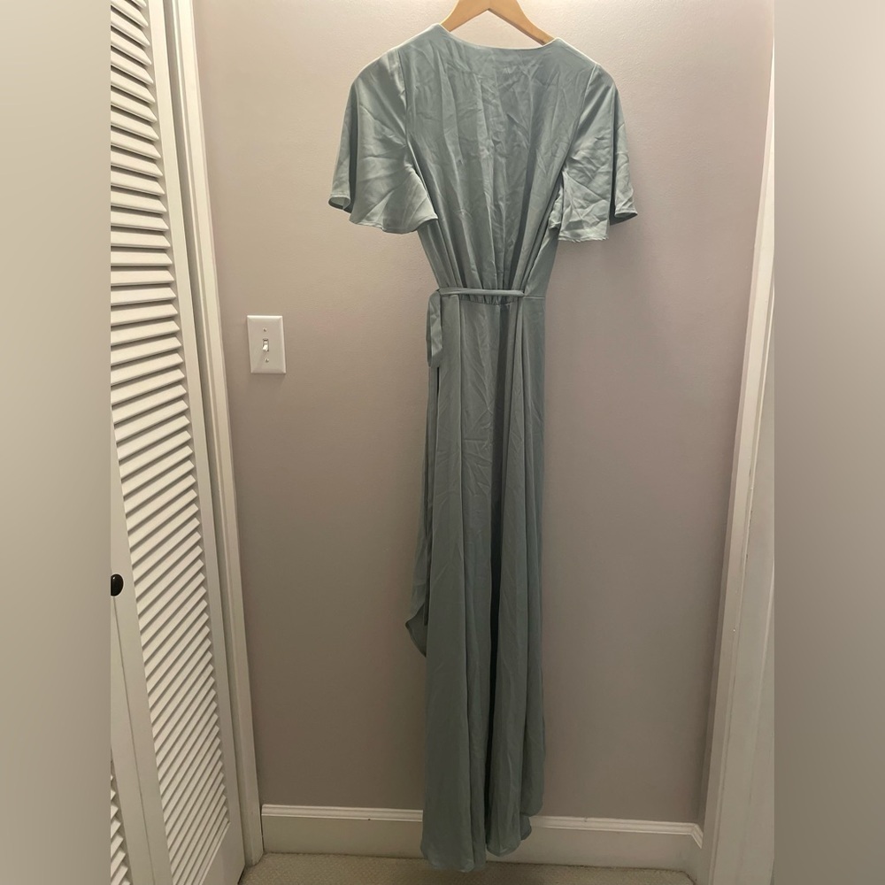 Show Me Your Mumu Sophia Wrap Dress in Blue Size S NWT - Picture 2 of 10